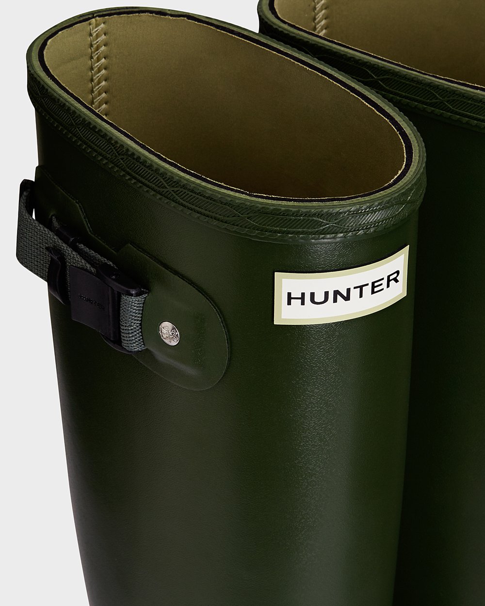 Hunter Norris Field Neoprene Lined Tall Rain Boots - Sale Womens Green - ZEWUMY347